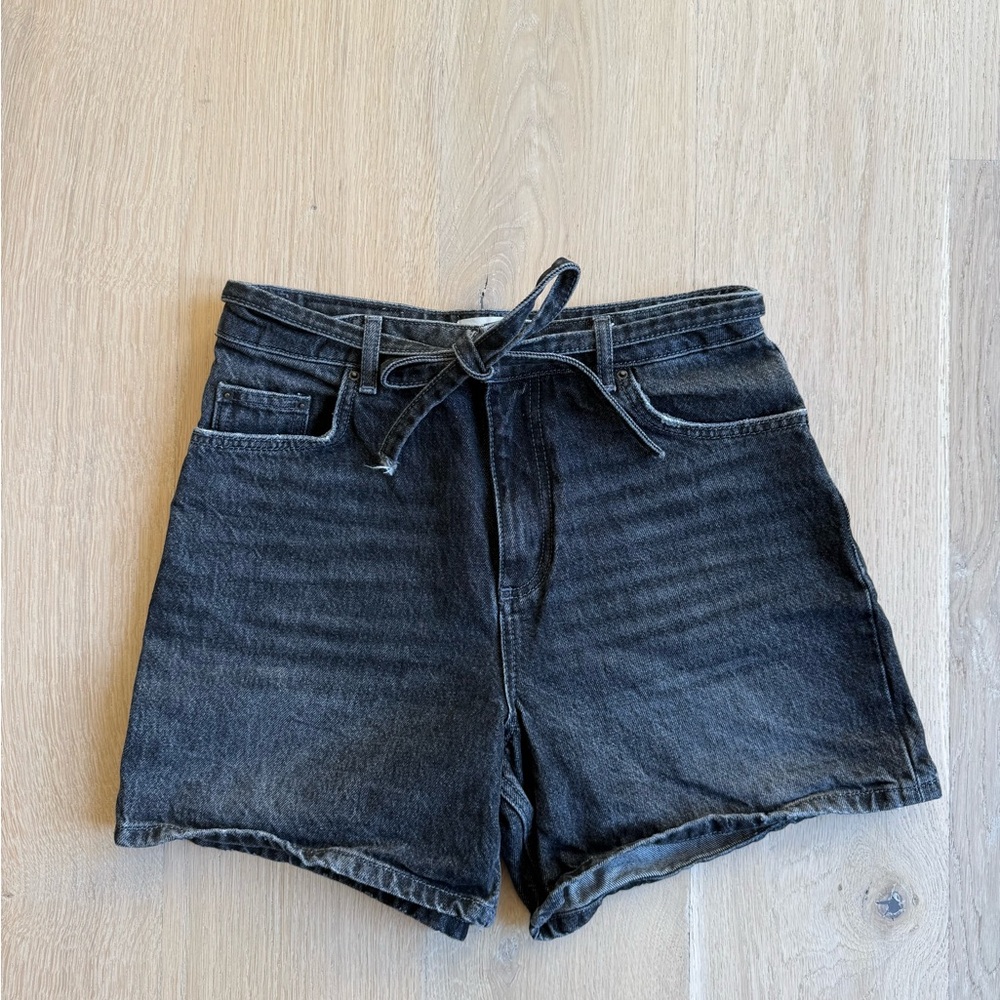 ba&sh Dark Wash Jean Shorts